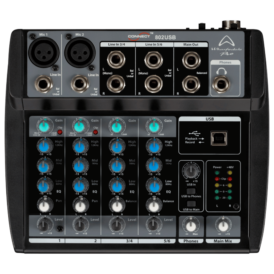 میکسر وارفیدل Wharfedale Connect 802USB مشکی