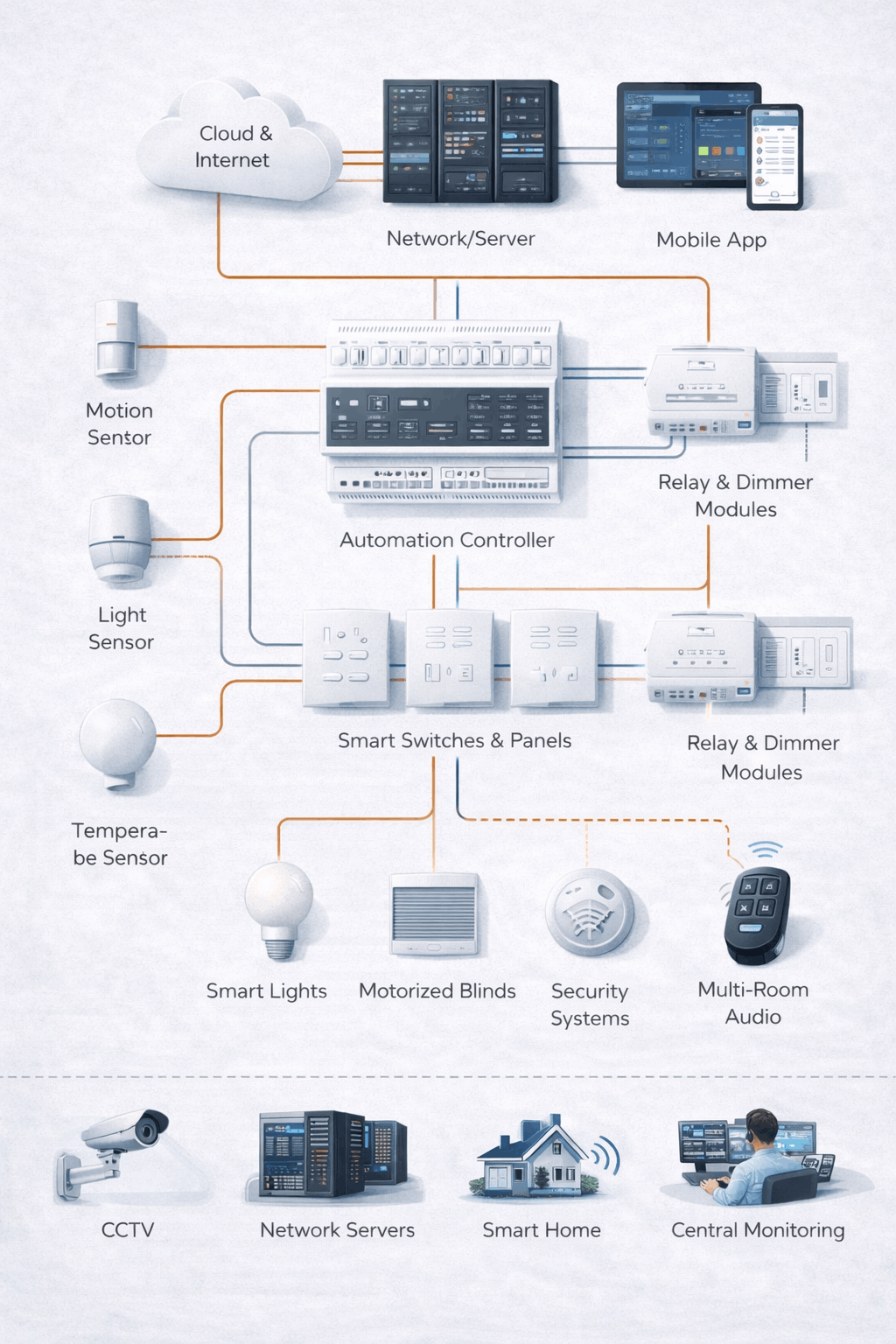 اجزای اصلی سیستم هوشمندسازی